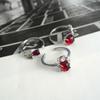 Ruby Insect Combination Ring Female Cold Wind Niche Design Advanced Sense Personality Open Ring