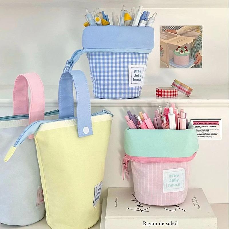 Kawaii Big Capacity Pencil Case Pen Storage Bag Cute Pencil Punch Back To School Kids Gift Stationery Supplies
