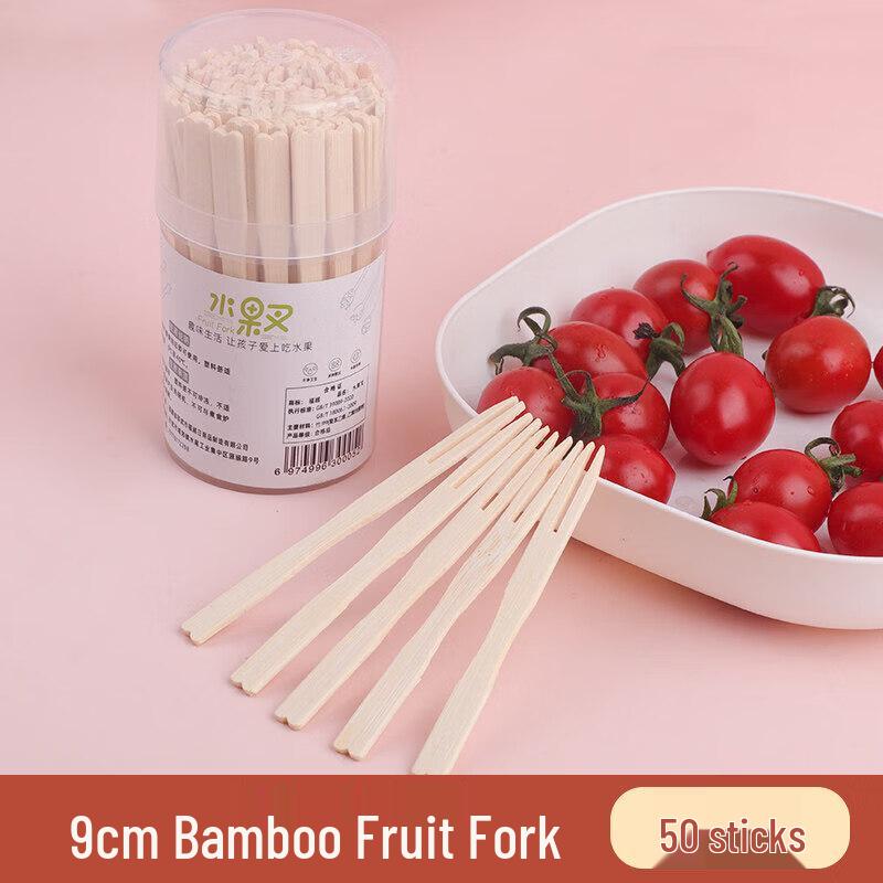 Bamboo Disposable Fruit & Dessert Picks Set