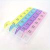 1PC 4 Row 28 Squares Pillbox Storage Box for Pills Portable Weekly 7 Days Medication Case Pill Container Organizer Plastic Box