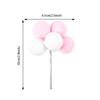 8pcs Ball Bundle Colorful Clay Balloons Cake Toppers Creative Cupcake Card Flag Wedding Birthday Party Baby Shower Dessert Decor