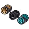 1/64 Wheels For Hotwheels With Rubber Tire Hollow Shaft Model Car Modified Parts