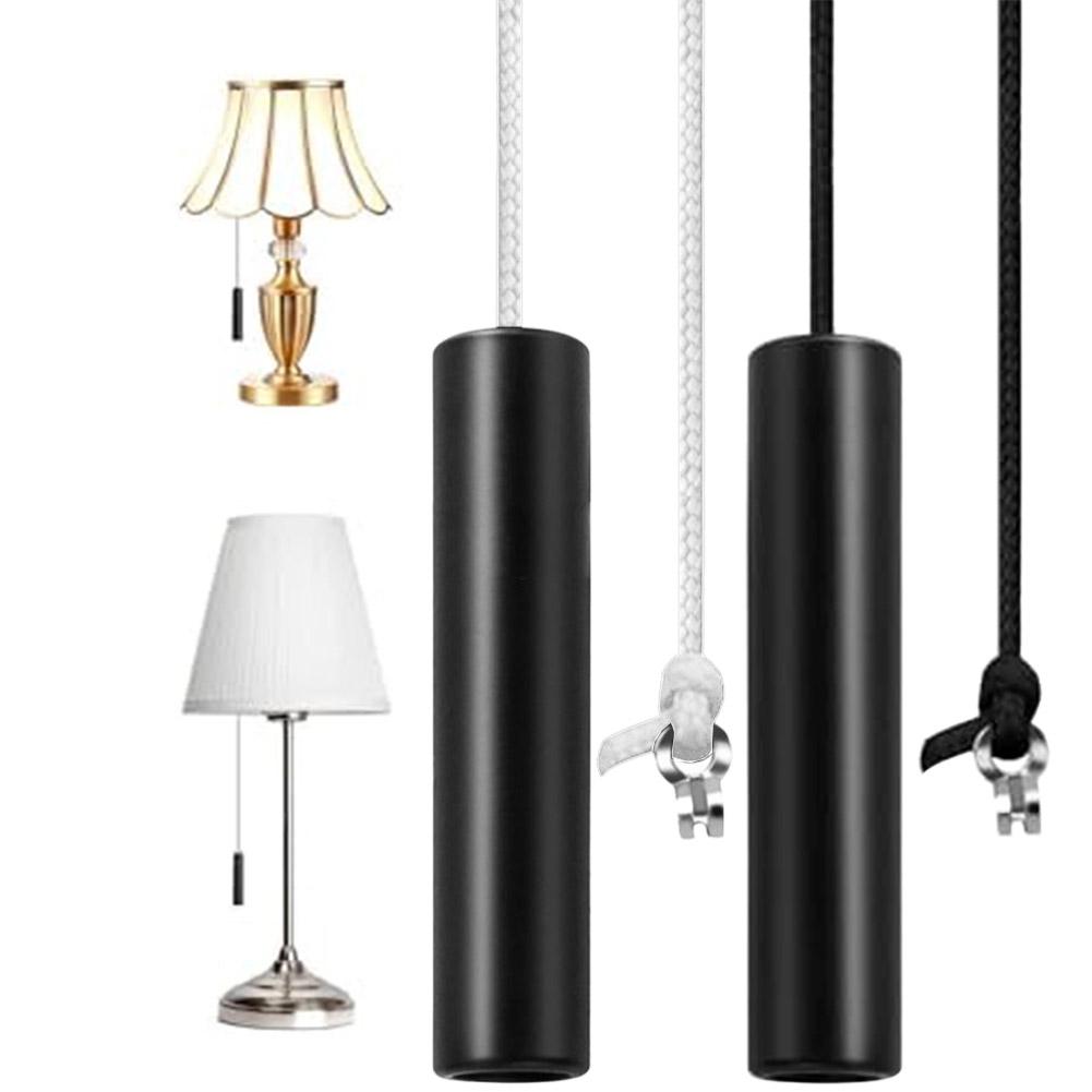 Zinc Alloy Bathroom Light Pull Cord Handle with 150cm Extension 2 Pack