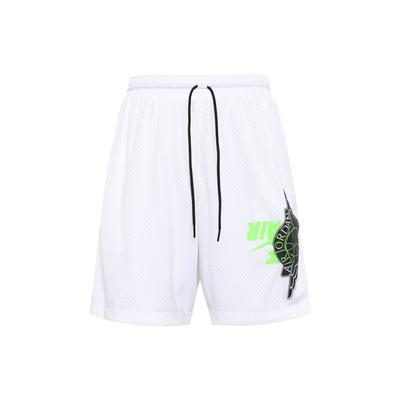 Pantalones cortos de baloncesto transpirables con logo de Wings para hombre, parte inferior, blanco BQ8482-100