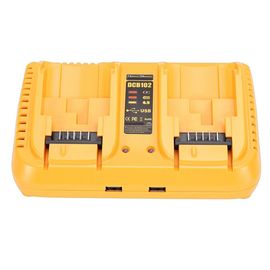 Power Tool Battery Charger Fit for DCB120 DCB127 DCB122 DCB124 DCB203 DCB204 DCB206 6A Battery 2 Port Charger Station