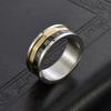 Stainless Steel Rotatable Roman Ring for Men Industrial Adjustable Statement Ring Hypoallrengenic Index Finger Jewelry Gift