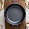 ZISIZ Deep Cast Iron Frying Pan