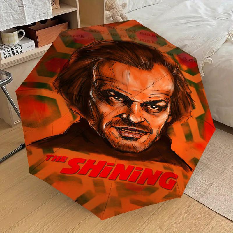 1pc Jack Nicholson The Shining Automatic Open/Close Umbrella Compact Folding Umbrella with 8-Rib Shaft Lightweight Esign, for Women/Men1201A