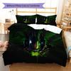 Alien Pattern Bedding,Quilt Set Quilt Cover Pillowcase Home Birthday Gift (1 * Duvet Cover + 2 * Pillowcase, Without Core)