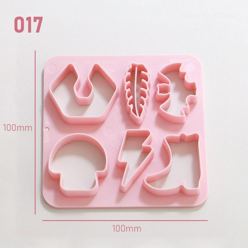 Various Shaped Clay Cutter Molds Geometry Palm Leaf Christmas Tree Polymer Clay Earrings Making Mold for Cookie Pendant Jewelry