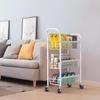 Metal Frame Kitchen Cart with Metal Mesh, Rust-Resistant, Small Item Storage, 3 Shelves, 26.5cm Wide x 45.5cm Deep x 63.5cm High [Parallel Import]