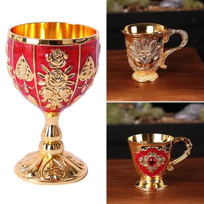 1 Stück 30 ml Retro Metall Aluminiumlegierung Weinglas Becher wiederverwendbare Bar Geschirr