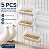 5pcs Automatic Hanging Bird Feeder Drinker Wall-mounted Pigeon Feed Trough  Aviary