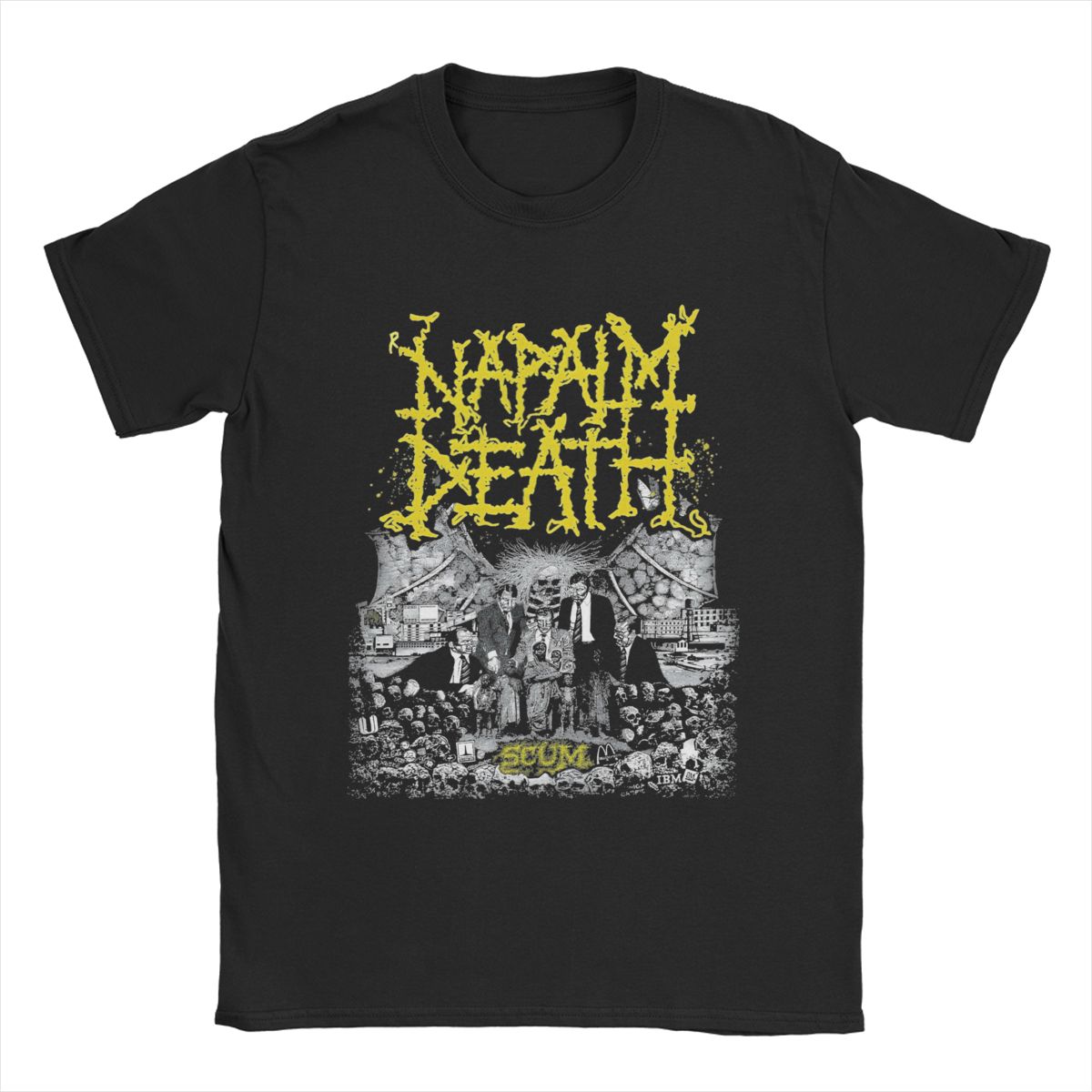 

Футболки Napalm Death, мужские хлопковые футболки, новинка, футболка с круглым вырезом, короткий рукав, одежда больших размеров S темно серый