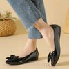 Women's Flats Shoes Solid color Pointed Toe Slip On Patent Leather Woman Shoes Casual Foldable Non-slip Ladies Loafers WSH5331