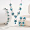 Rhinestone Women's Earrings Necklace JBracelet Ewelry Set Bride Wedding Accessorie