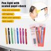 Portable Medical Led Penlight With Pupil Gauge Ruler With Battery Mini Flashlight White+Yellow Light For Doctor Nurse Diagnosis