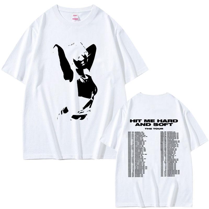2025 Summer Hit Me Hard and Soft Tour Male Fashion Casual Tshirt 100% Cotton Short Sleeve Men Women Hip Hop Oversized T Shirts