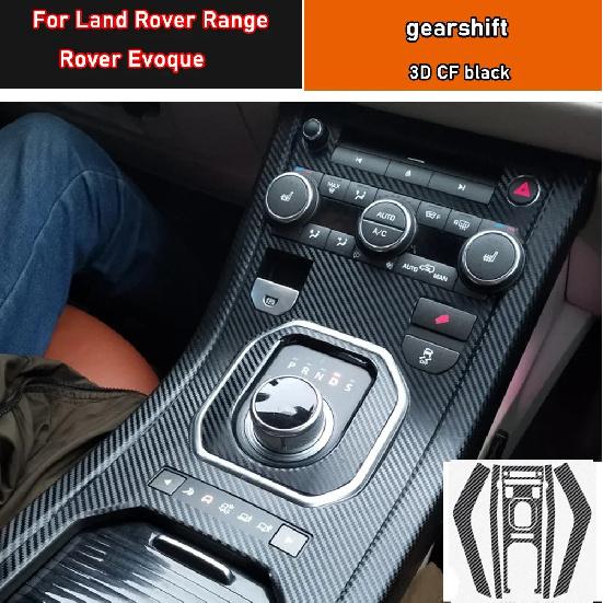 

Car Interior Sticker Gear Box Protective Film For Land Rover Range Rover Evoque Car window Panel Sticker Carbon Fiber Black Right hand drive