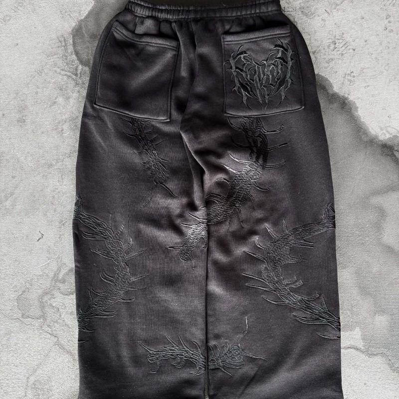 

Европейские и американские весенние мужские и женские удобные брюки в стиле высокой уличной моды S чёрный