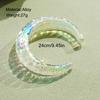 IF ME Bohemia Transparent Colorful Acrylic Opening Bangle for Women Irregular Large Wide Cuff Bracelet  New Trend Couple Jewelry F