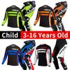 Set echipament motocross pentru copii Kituri Tricou Pantaloni Tineret copil verde Motocicletă negru 3 4 5 6 7 8 9 10 ani Costum off-road albastru portocaliu Enduro cross băiat fată