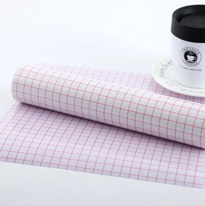 100cm Roll Clear Vinyl Application Tape Alignment Grid Transfer Paper Tape Adhesive DIY Transfer Tape For Vinyl Decal