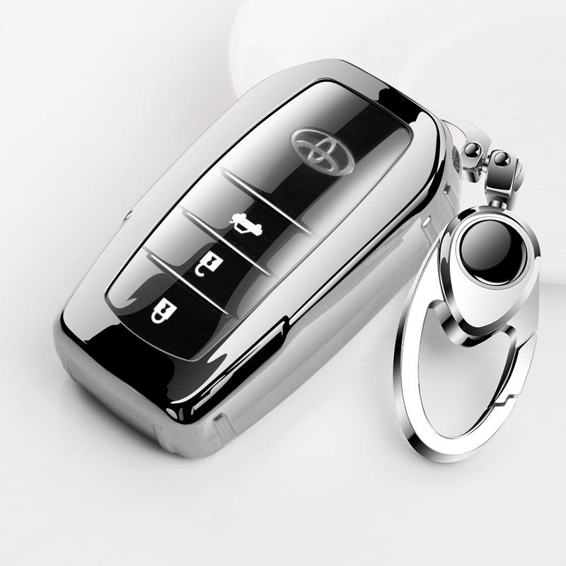 Suitable for Toyota TPU Car Key Bag Buckle Case Cover RAV4 Rongfang Highlander Crown Corolla Decoration