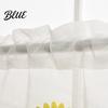 Sunflower Curtain Embroidered for Home Sheer Short Decorative Polyester Tulle