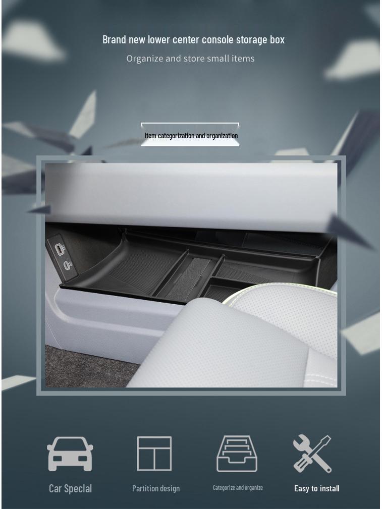 Fits 24 Models: Beijing BJ40 Lower Center Console Storage Organizer for Car Interior