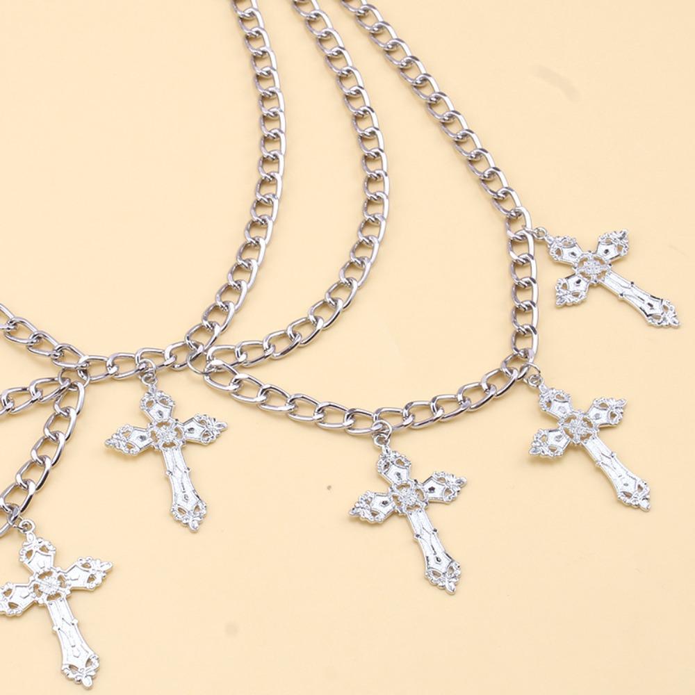 Hottie Cross Pendant Waist Chain Temperament Multi-layer Waist Chain  Body Chain