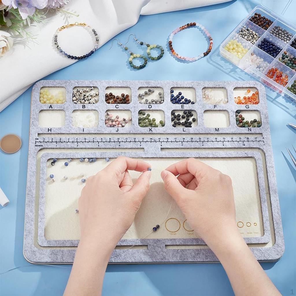 Perlematter Designbrett Puter med Rom Filt Perlelegging for Forsyninger,