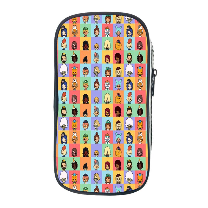 Toca Life World Pencil Case Gift Kids Boys Students Pencil Box Storage Pen Bag School Supplies Stationery Box