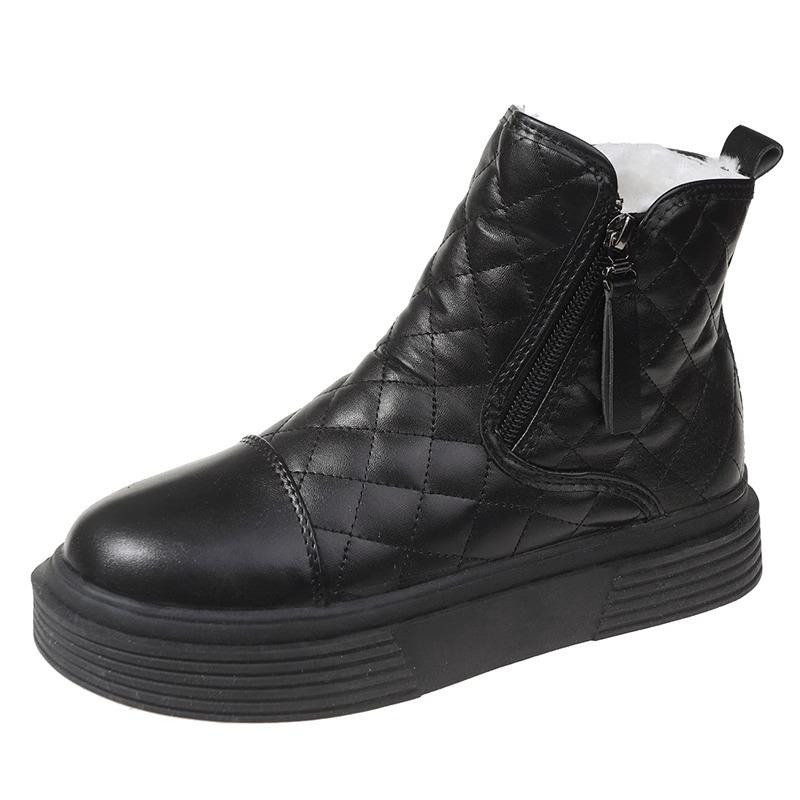 Winter New Fashionable Versatile Snow Boots Women's Waterproof Thickened Velvet 2025 Cold-proof Northeast Warm Non-slip Martin Boots