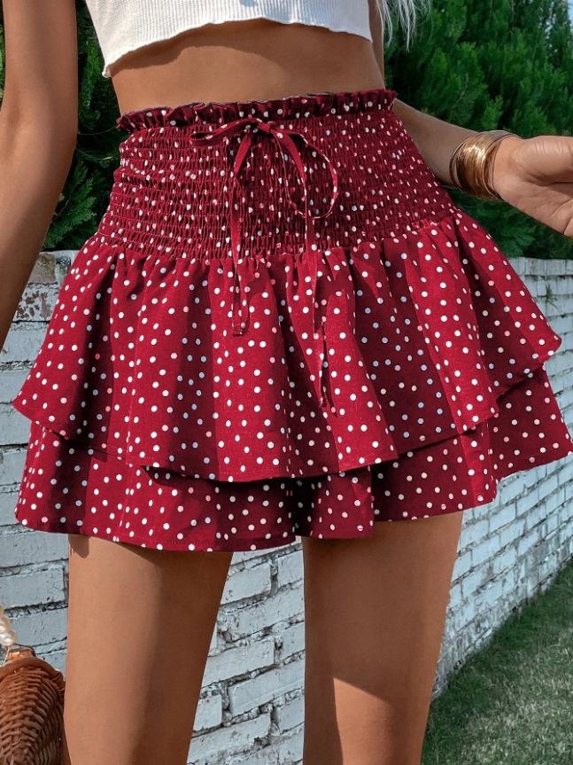 Ladies summer hot sale new fashion printed wide-leg shorts loose versatile casual pants