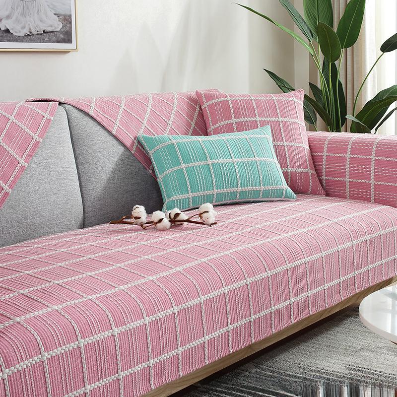 Cotton and Linen Sofa Cushion Four Seasons Universal Simple Modern Non-Slip High-End Cushion Nordic Sofa Cover Affordable Luxury Style Cover Cloth