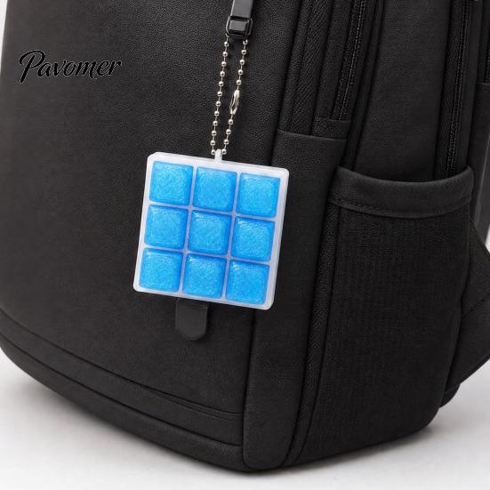 Keyboard Keychain 9-In-1 Fidget Toy with Ball Chain, Stress Relief Push Office Desk Button Finger Clicker Toy, 9-Keys Lightweight Gadget