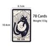 Kitten Tarot Deck 78Pcs Cute Black and White  For Beginners  Version Mysterious Board Game Fun Fortune Telling Kit