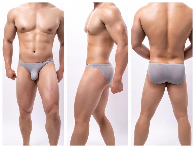 Men's Sexy Low-Rise Briefs Stylish Solid Color Comfort Underwear Breathable Body-Hugging Briefs
