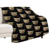 Coughing Cat Meme Throw Blanket Soft Cozy Blanket for Pet Kids Adults