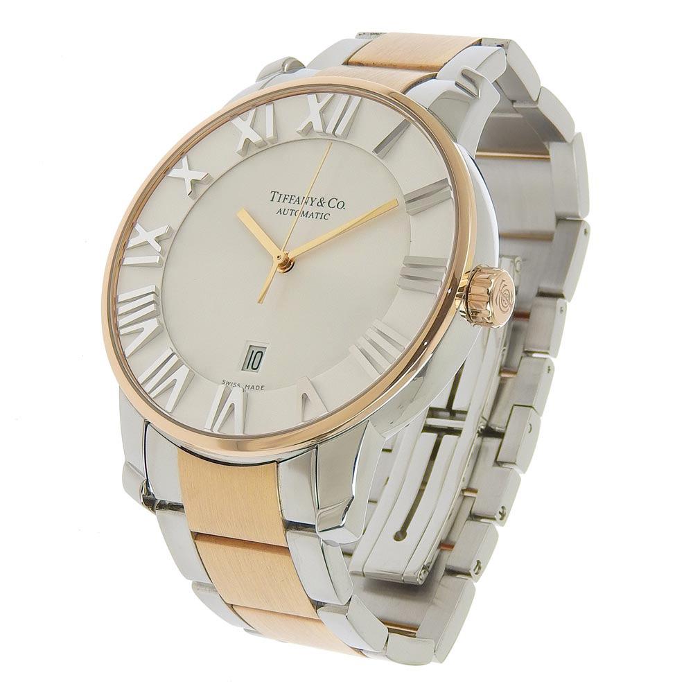 TIFFANY&Co. Atlas Dome Watches Z1810.68.13A21A.00A WhiteDial Stainless Steel/Plated Gold Mechanical Automatic Analog display mens Used
