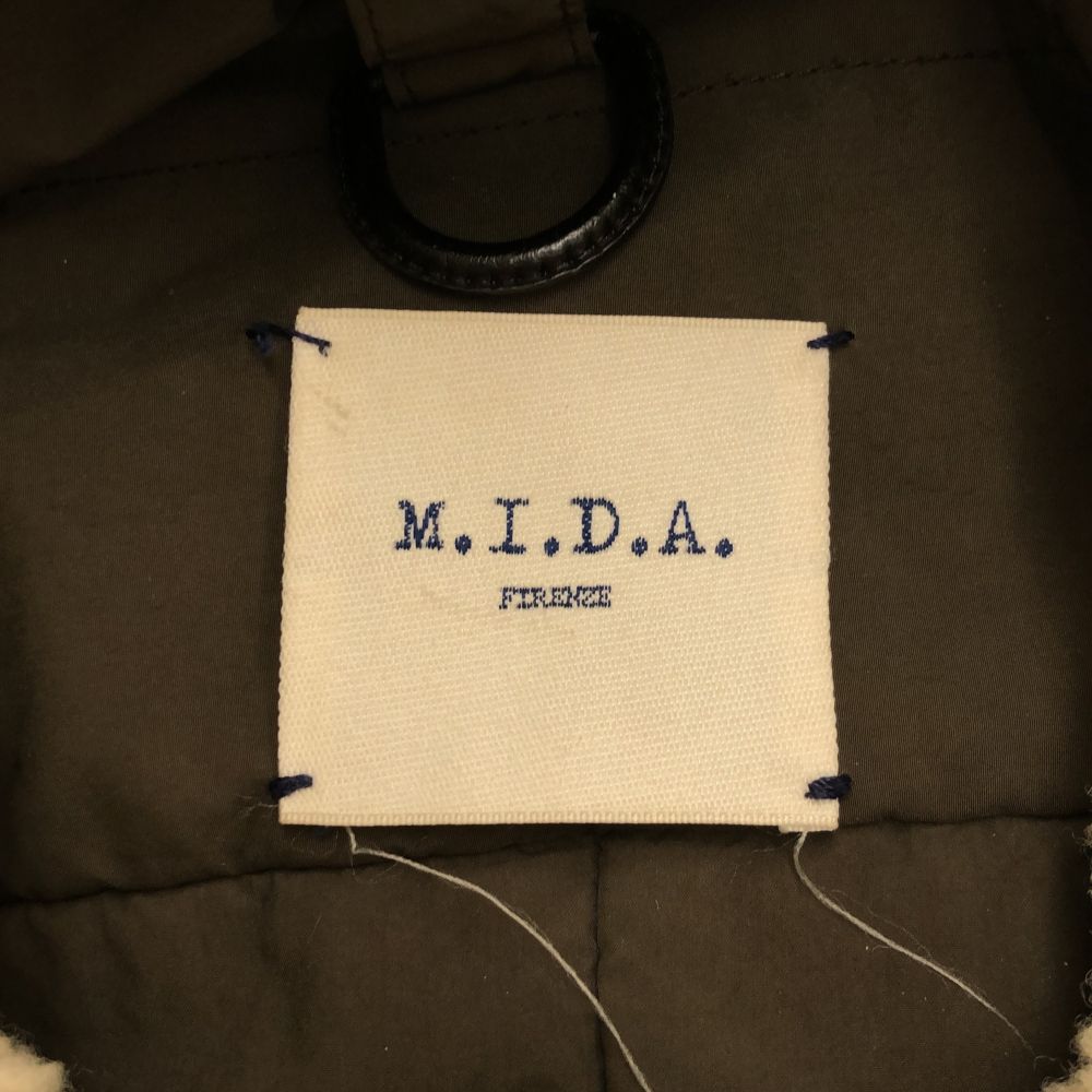 M.I.D.A. Boa Collar Military Jacket Khaki Men's Used