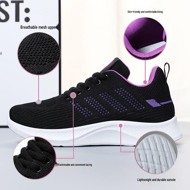 Women's Casual Soft Sole Breathable Flyknit Sneakers