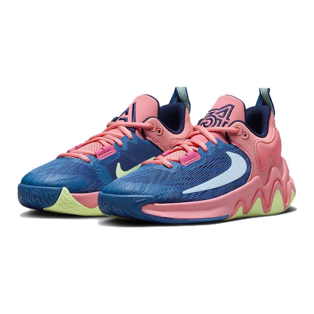 Nike GS Low Top Basketball Shoes Pink Multi-Color Big Kids' Shoes FQ8168-630