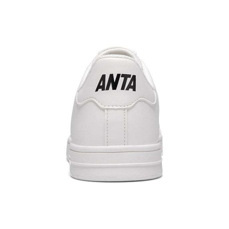Anta Slip Resistant Shock Absorbers With Abrasion Resistant Properties Low top Skateboard Shoes Men's White Sneakers 912348067-1