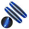 4pcs Car Door Reflective Warn Strips Bumper Reflector Stickers Decals Blue Safety Opening Safety Opening Exterior Accessories