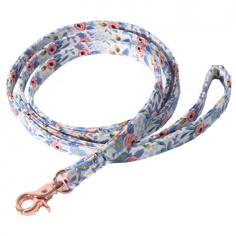 Floral Pet Collar With Bow Metal Buckle Cats Small Dogs Adjustable Fashionable