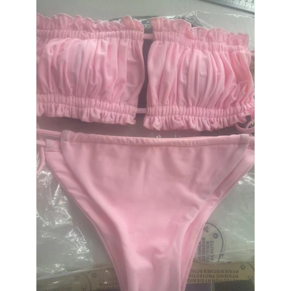 

Сексуальне плісироване порожнє шнурівкове бікіні L