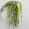 4/5pcs Wedding Artificial Green Hanging Rice Plants Floral Hall Decoration Simulation 3-Forks Willow Branch Vine Plastic Plant
