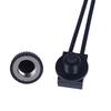 220V Waterproof Push Button On-Off Switch With 4" Lead Wire Black